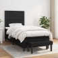 vidaXL Boxspringbett mit Matratze Schwarz 80x200 cm Stoff vidaXL Boxspringbett mit Matratze Schwarz 80x200 cm Stoff