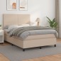 vidaXL Boxspringbett Matratze Cappuccino-Braun 140x190cm Kunstleder vidaXL Boxspringbett Matratze Cappuccino-Braun 140x190cm Kunstleder