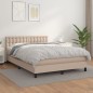 vidaXL Boxspringbett Matratze Cappuccino-Braun 140x190cm Kunstleder vidaXL Boxspringbett Matratze Cappuccino-Braun 140x190cm Kunstleder