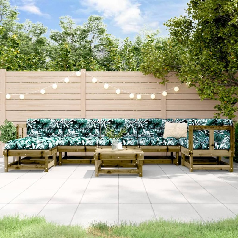vidaXL 8-tlg. Garten-Lounge-Set Kiefernholz Imprägniert vidaXL 8-tlg. Garten-Lounge-Set Kiefernholz Imprägniert