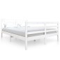vidaXL Massivholzbett Weiß 135x190 cm vidaXL Massivholzbett Weiß 135x190 cm