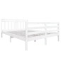 vidaXL Massivholzbett Weiß 135x190 cm vidaXL Massivholzbett Weiß 135x190 cm