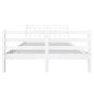 vidaXL Massivholzbett Weiß 135x190 cm vidaXL Massivholzbett Weiß 135x190 cm