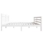 vidaXL Massivholzbett Weiß 135x190 cm vidaXL Massivholzbett Weiß 135x190 cm