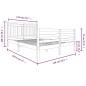 vidaXL Massivholzbett Weiß 135x190 cm vidaXL Massivholzbett Weiß 135x190 cm