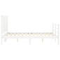 vidaXL Massivholzbett mit Kopfteil Weiß 140x190 cm vidaXL Massivholzbett mit Kopfteil Weiß 140x190 cm
