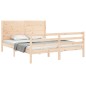 vidaXL Massivholzbett mit Kopfteil 160x200 cm vidaXL Massivholzbett mit Kopfteil 160x200 cm