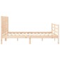 vidaXL Massivholzbett mit Kopfteil 160x200 cm vidaXL Massivholzbett mit Kopfteil 160x200 cm