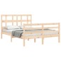 vidaXL Massivholzbett mit Kopfteil 140x190 cm vidaXL Massivholzbett mit Kopfteil 140x190 cm