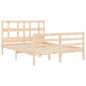 vidaXL Massivholzbett mit Kopfteil 140x190 cm vidaXL Massivholzbett mit Kopfteil 140x190 cm