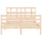 vidaXL Massivholzbett mit Kopfteil 140x190 cm vidaXL Massivholzbett mit Kopfteil 140x190 cm