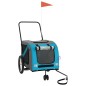 vidaXL Fahrradanhänger Hunde Blau und Grau Oxford-Gewebe und Eisen vidaXL Fahrradanhänger Hunde Blau und Grau Oxford-Gewebe und Eisen