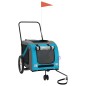 vidaXL Fahrradanhänger Hunde Blau und Grau Oxford-Gewebe und Eisen vidaXL Fahrradanhänger Hunde Blau und Grau Oxford-Gewebe und Eisen