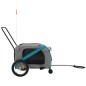 vidaXL Fahrradanhänger Hunde Blau und Grau Oxford-Gewebe und Eisen vidaXL Fahrradanhänger Hunde Blau und Grau Oxford-Gewebe und Eisen
