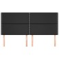 vidaXL Kopfteile 4 Stk. Schwarz 100x5x78/88 cm Kunstleder