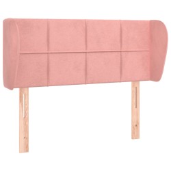 vidaXL Kopfteil mit Ohren Rosa 83x23x78/88 cm Samt