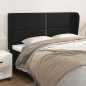 vidaXL Kopfteil mit Ohren Schwarz 203x23x118/128 cm Kunstleder