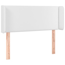 vidaXL Kopfteil mit Ohren Weiß 93x16x78/88 cm Kunstleder