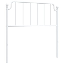 vidaXL Kopfteil Metall Weiß 100 cm