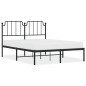 vidaXL Bettgestell mit Kopfteil Metall Schwarz 140x200 cm vidaXL Bettgestell mit Kopfteil Metall Schwarz 140x200 cm