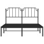 vidaXL Bettgestell mit Kopfteil Metall Schwarz 140x200 cm vidaXL Bettgestell mit Kopfteil Metall Schwarz 140x200 cm
