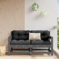 vidaXL Garten-Ecksofas 2 Stk. Grau Massivholz Kiefer vidaXL Garten-Ecksofas 2 Stk. Grau Massivholz Kiefer