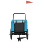 vidaXL Fahrradanhänger Hunde Blau und Schwarz Oxford-Gewebe & Eisen vidaXL Fahrradanhänger Hunde Blau und Schwarz Oxford-Gewebe & Eisen