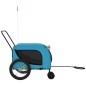 vidaXL Fahrradanhänger Hunde Blau und Schwarz Oxford-Gewebe & Eisen vidaXL Fahrradanhänger Hunde Blau und Schwarz Oxford-Gewebe & Eisen