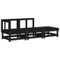 vidaXL 3-tlg. Garten-Lounge-Set Schwarz Massivholz Kiefer vidaXL 3-tlg. Garten-Lounge-Set Schwarz Massivholz Kiefer