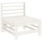 vidaXL 3-tlg. Garten-Lounge-Set Weiß Massivholz Kiefer vidaXL 3-tlg. Garten-Lounge-Set Weiß Massivholz Kiefer