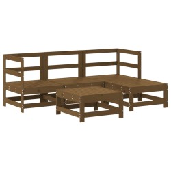 vidaXL 5-tlg. Garten-Lounge-Set Honigbraun Massivholz Kiefer