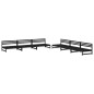 vidaXL 6-tlg. Garten-Lounge-Set Schwarz Massivholz Kiefer vidaXL 6-tlg. Garten-Lounge-Set Schwarz Massivholz Kiefer