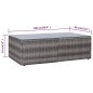 9-tlg. Garten-Lounge-Set mit Kissen Poly Rattan Grau 9-tlg. Garten-Lounge-Set mit Kissen Poly Rattan Grau