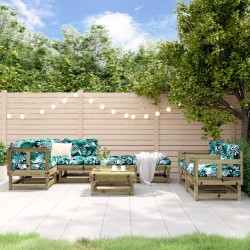 vidaXL 8-tlg. Garten-Lounge-Set Kiefernholz Imprägniert