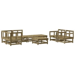 vidaXL 8-tlg. Garten-Lounge-Set Kiefernholz Imprägniert