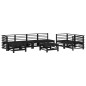 vidaXL 8-tlg. Garten-Lounge-Set Schwarz Massivholz Kiefer vidaXL 8-tlg. Garten-Lounge-Set Schwarz Massivholz Kiefer