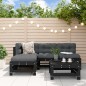 vidaXL 5-tlg. Garten-Lounge-Set Schwarz Massivholz Kiefer vidaXL 5-tlg. Garten-Lounge-Set Schwarz Massivholz Kiefer