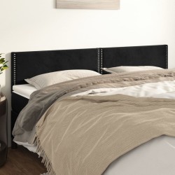 vidaXL Kopfteile 2 Stk. Schwarz 80x5x78/88 cm Samt