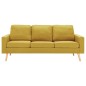 vidaXL 3-Sitzer-Sofa Gelb Stoff vidaXL 3-Sitzer-Sofa Gelb Stoff