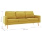vidaXL 3-Sitzer-Sofa Gelb Stoff vidaXL 3-Sitzer-Sofa Gelb Stoff