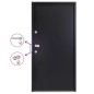 Haustür Aluminium Anthrazit 110x207,5 cm Haustür Aluminium Anthrazit 110x207,5 cm