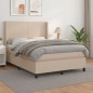 vidaXL Boxspringbett Matratze Cappuccino-Braun 140x190cm Kunstleder vidaXL Boxspringbett Matratze Cappuccino-Braun 140x190cm Kunstleder