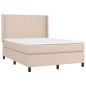 vidaXL Boxspringbett Matratze Cappuccino-Braun 140x190cm Kunstleder vidaXL Boxspringbett Matratze Cappuccino-Braun 140x190cm Kunstleder