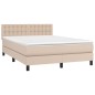 vidaXL Boxspringbett mit Matratze & LED Cappuccino-Braun 140x190cm vidaXL Boxspringbett mit Matratze & LED Cappuccino-Braun 140x190cm