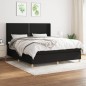 vidaXL Boxspringbett mit Matratze Schwarz 160x200 cm Stoff vidaXL Boxspringbett mit Matratze Schwarz 160x200 cm Stoff