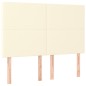 vidaXL Boxspringbett mit Matratze Creme 140x190 cm Kunstleder vidaXL Boxspringbett mit Matratze Creme 140x190 cm Kunstleder