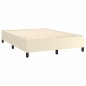 vidaXL Boxspringbett mit Matratze Creme 140x190 cm Kunstleder vidaXL Boxspringbett mit Matratze Creme 140x190 cm Kunstleder