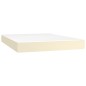 vidaXL Boxspringbett mit Matratze Creme 140x190 cm Kunstleder vidaXL Boxspringbett mit Matratze Creme 140x190 cm Kunstleder