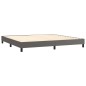 vidaXL Boxspringbett mit Matratze Grau 200x200 cm Kunstleder vidaXL Boxspringbett mit Matratze Grau 200x200 cm Kunstleder