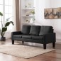 vidaXL 3-Sitzer-Sofa Schwarz Kunstleder vidaXL 3-Sitzer-Sofa Schwarz Kunstleder